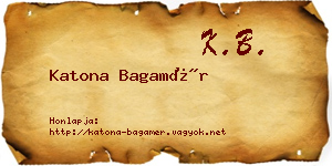 Katona Bagamér névjegykártya